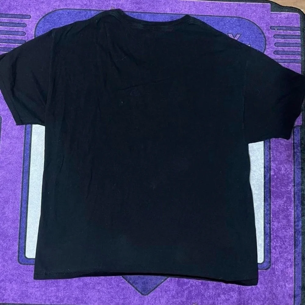 XL Champion black and orange cotton t-shirt with cool gorp core esque front hit - Picture 2 of 6